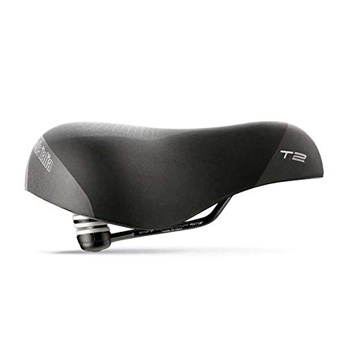 Selle Italia - Sillìn Bicicleta de Paseo T 2 Flow, Rail FeC Alloy Ø7, Sillìn Soft-tek, Ultra Comfort Gel, Resistente, Reflectante, Ergonómico