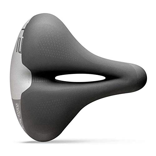 Selle Italia - Sillìn Bicicleta de Paseo T 2 Flow, Rail FeC Alloy Ø7, Sillìn Soft-tek, Ultra Comfort Gel, Resistente, Reflectante, Ergonómico