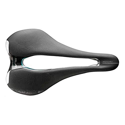 Selle Italia SLR Boost Gravel Superflow L Saddle, Black/Hi-Viz Sillìn Bicicleta de Carretera, Negro, L3, Unisex-Adult