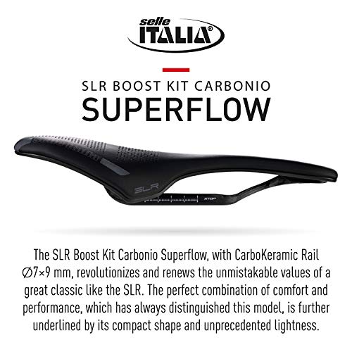 Selle Italia SLR Boost Kit Carbonio Superflow Sillín, Unisex Adulto, Negro, S3
