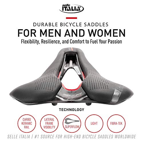 Selle Italia SLR Boost Kit Carbonio Superflow Sillín, Unisex Adulto, Negro, S3