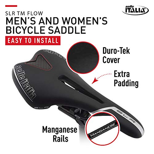 Selle Italia SLR TM Flow L2 Sillín, Negro, Talla Única