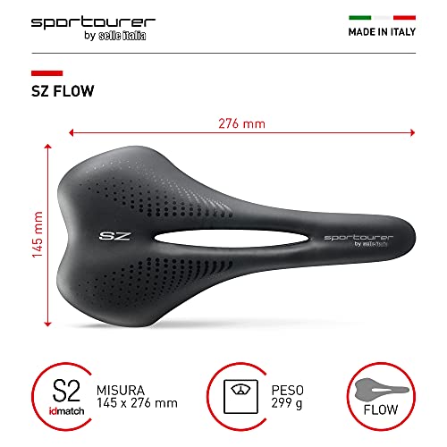 Selle Italia Sz Sillín, Unisex-Adult, Negro, Talla única