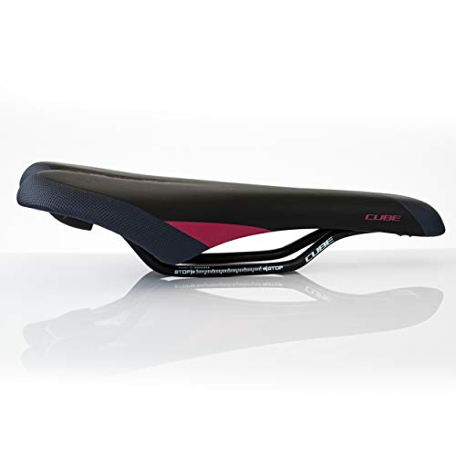 Selle Italia X1 X-Cross Lady Cube Sillín, Unisex, Negro/Púrpura/Rosa