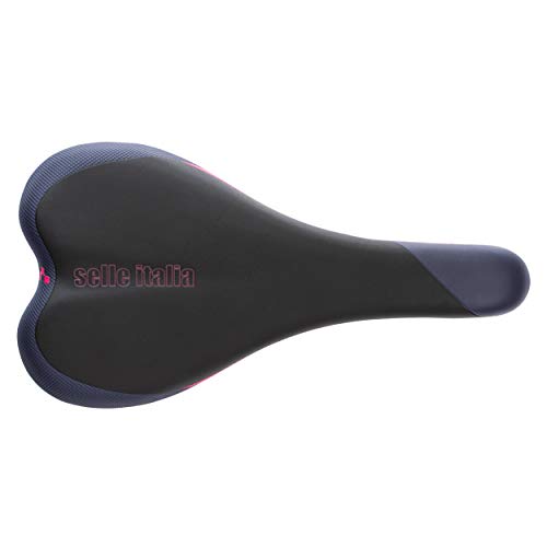 Selle Italia X1 X-Cross Lady Cube Sillín, Unisex, Negro/Púrpura/Rosa