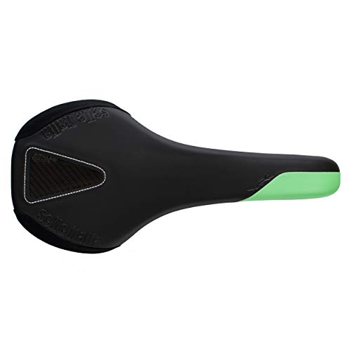 Selle Italia XR TM - Sillín de Paseo, Color Negro y Verde Menta