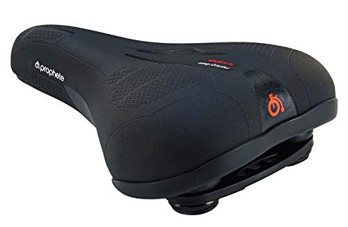 Selle Royal 6145 ATB-/Trekking - Sillín para bicicleta todoterreno con asiento de gel y muelles de compresión, color negro