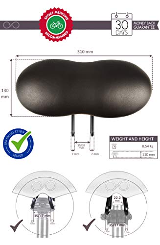 sellOttO Bello - Innovador y cómodo sillín Gel Anti Próstata Vulvitis Dermatitis - Ideal para Bicicleta Ciutad, Estática casa, Eléctrica, Piñón Fijo