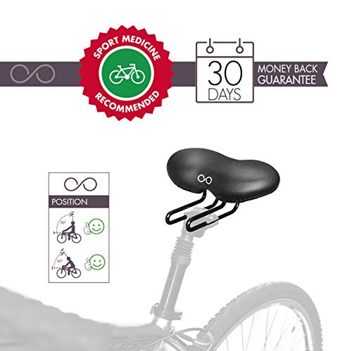 sellOttO Ciao - Nuevo sillín Acolchado Gel Anti Próstata Vulvitis - Ideal para Bicicleta Ciutad, Eléctrica, Plegable, Piñón Fijo, Carga, MTB, Montaña