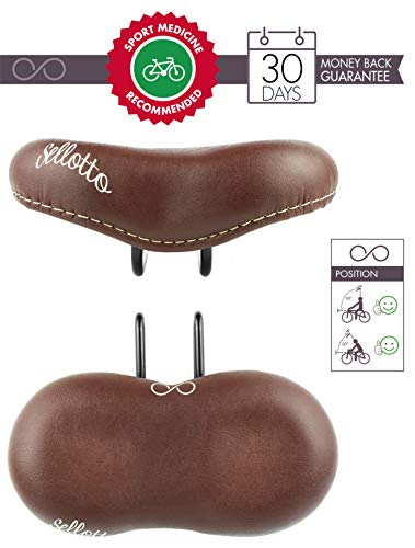 sellOttO Falco - Silla Elegante Suave Gel, anatómica Hombre Mujer, Made in Italy - Ideal para Bicicleta Urbana, Plegable, MTB, Turismo, Spinning