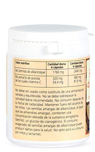 Semillas de Albaricoque (Vitamina B17) Ayursana 160 cápsulas de Uni Nat