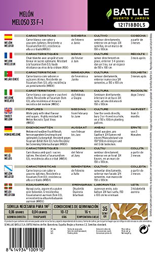 Semillas Hortícolas Híbridas - Melón Meloso Híbrido - Batlle