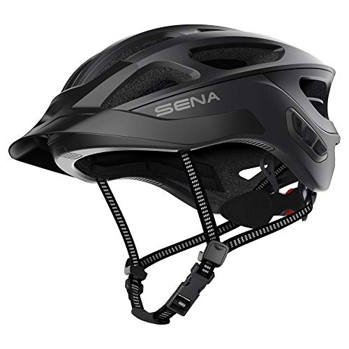 Sena R1 EVO Smart Helmet para Ciclismo (Negro Mate, Tallas M), Certificado CE