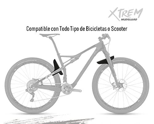 Seribas Guardabarros MTB-2 Unidades Incluye Bridas-Guardabarros Carbono-Guardabarros Bicicleta montaña-MTB Mudguard (Lila)