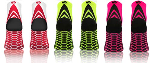 Sesto Senso Calcetines Deporte Colores Cortos Algodón Hombre Mujer 3-12 Pares Blanco Amarillo 39-42 3 Pack Rosa Mix