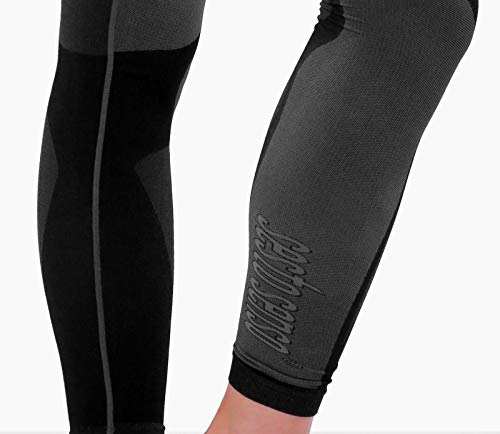 Sesto Senso® Pantalón Térmico Mujer Ropa Interior Térmica Funcional Calzoncillos Largos Leggins Termo Activo (M, Gris)