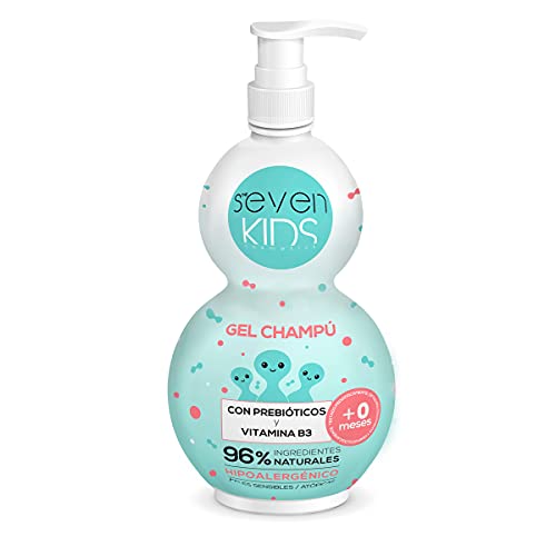 Seven Kids - Gel Champú con Prebióticos y Vitamina B3 que protegen la piel de agresiones externas. 400 ml.… (Gel Champú)