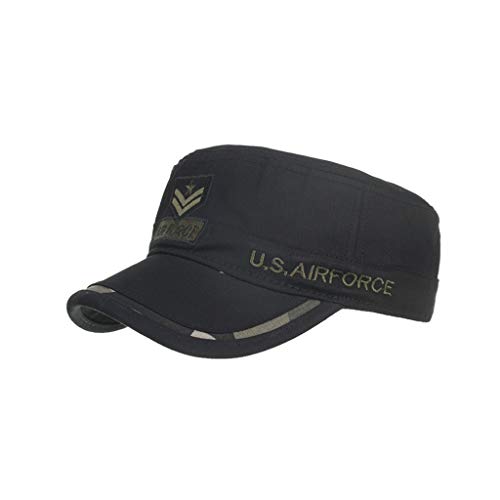 SEWORLD Gorra Plana, Gorra Militar, sombrilla Exterior, Sombrero Casual.