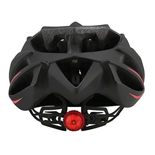 SFBBBO Casco Bicicleta Casco de Ciclismo XC Casco de Bicicleta MTB Casco de Bicicleta Luz Trasera integrada   Cascos de montaña de Carretera Gorra de Seguridad M Gris Titanio