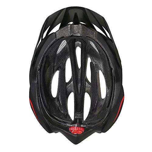 SFBBBO Casco Bicicleta Casco de Ciclismo XC Casco de Bicicleta MTB Casco de Bicicleta Luz Trasera integrada   Cascos de montaña de Carretera Gorra de Seguridad M Gris Titanio