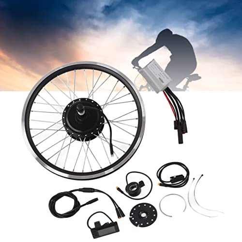 Shanrya Kit de Conversión de Bicicleta Eléctrica, Kit de Motor de Cubo de Rueda Trasera de Alta Eficiencia, Resistente Al Agua con Controlador para Bicicleta de Montaña