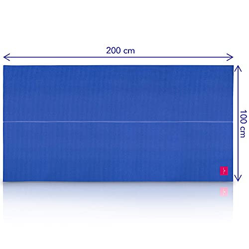 SHANTI NATION - Shanti Mat XXL - Estera para Yoga Extra Grande - 200 * 100 * 0.6 cm - amistosa con el Ambiente - marcación de alineación - Midnight