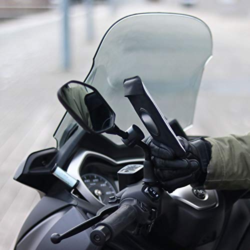 Shapeheart - Soporte Movil Magnético fijo para Espejo de moto y scooter, Talla M, Smartphone hasta 14,8 cm