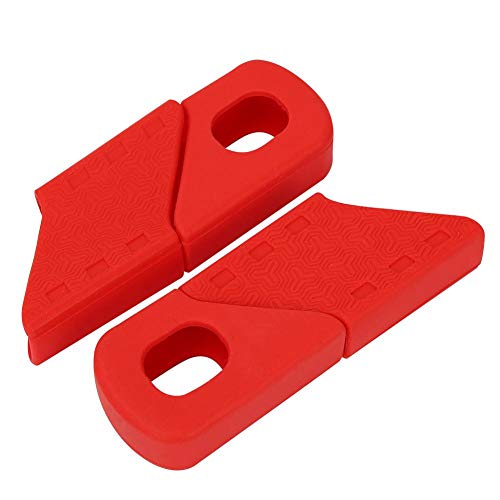 Sharainn Protector de manivela de 4 Piezas, protección de manivela de Bicicleta de 4 Piezas, Accesorio de Bicicleta para la mayoría de Tipos de bielas de Bicicleta(Red)