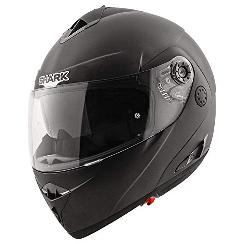 Shark, casco moto modulare Openline negro mate, L