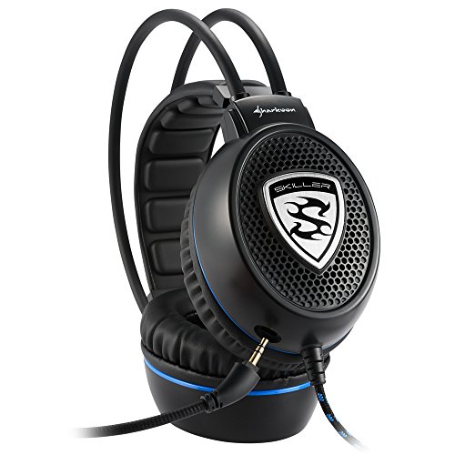 Sharkoon SGH1 - Auriculares Gaming con Cable, Estéreo, Micrófono, Negro/Azul