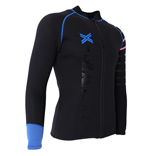 Sharplace 1 Pieza de Chaqueta para Neopreno de Neopreno para Hombre de 3 Mm Chaqueta para Buceo con Capucha de Frente Y Top - Negro, L