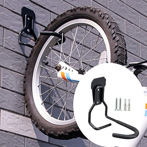 Sharplace 2X Colgador de Gancho para Bicicleta Negro, Resistente, Ganchos Techo del Garaje Y La Pared, Almacenamiento de Bicicletas Y Colgar