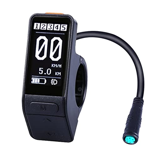 Sharplace Pantalla de Bicicleta eléctrica LCD Mini Smart 24V 36V 48V Pantalla LCD de Bicicleta eléctrica para Kit de conversión de Bicicleta eléctrica BBS BBSHD