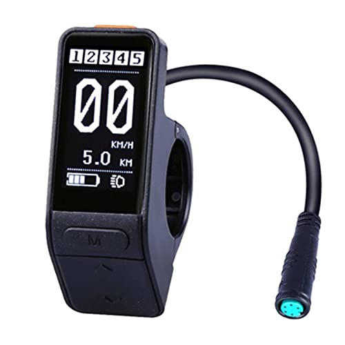 Sharplace Pantalla de Bicicleta eléctrica LCD Mini Smart 24V 36V 48V Pantalla LCD de Bicicleta eléctrica para Kit de conversión de Bicicleta eléctrica BBS BBSHD