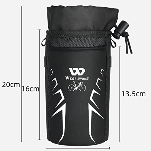 Sharplace Portavasos para Bicicleta, portabotellas de Agua para Bicicleta, portabebidas para Manillar con Bolsillos, Bolsa para teléfono para Bicicleta de