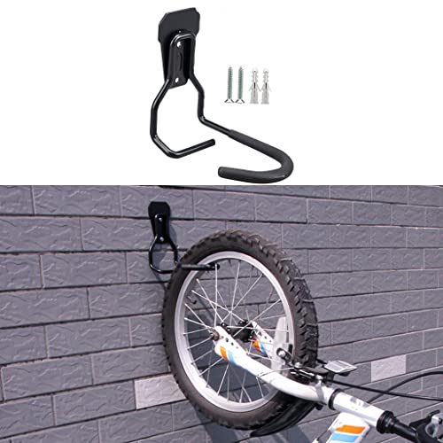 sharprepublic 2X Gancho de Hierro para Bicicleta, Montaje en Pared, Estante Vertical, Ahorro de Espacio, Colgador de Bicicleta Antiarañazos, Almacenamiento Interior