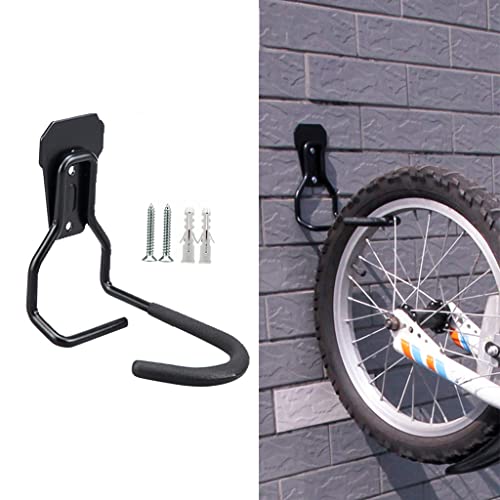 sharprepublic 2X Gancho de Hierro para Bicicleta, Montaje en Pared, Estante Vertical, Ahorro de Espacio, Colgador de Bicicleta Antiarañazos, Almacenamiento Interior