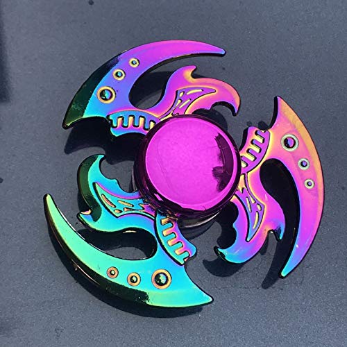 SHEANAON Colorido aleación de Metal Fidget Spinner rodamiento Suave Mute Rainbow Hand Spinner Juguetes para aliviar el estrés para niños Regalos para Adultos