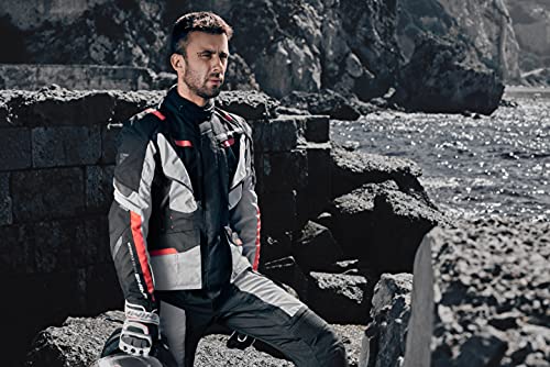 Shima HERO Chaqueta Moto Hombre -Toda Estaciones Cazadora Moto Cordura Textil Hombre con membrana impemeable capa calefactora CE protecciones, ajuste de la anchura (Negro, L)