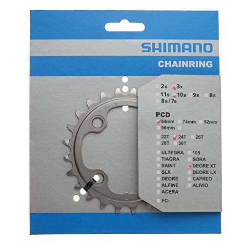 SHIMANO 24T M780 XT 10s Plato, Multicolor, Talla Única