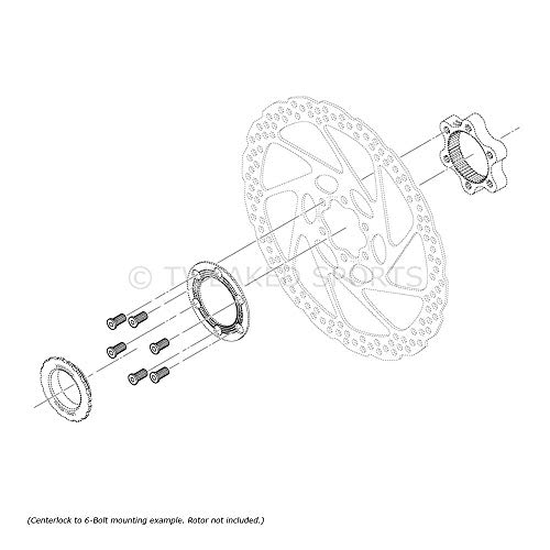 SHIMANO Centerlock to 6-Bolt Rotor Adapter Black, One Size