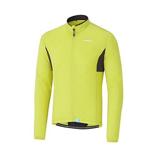 SHIMANO Compact Windbreaker 2021 - Chaqueta cortavientos para hombre, talla XXL, color amarillo neón