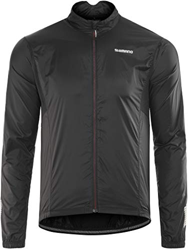 SHIMANO Cortavientos SH Compact, Hombre, Negro, 2XL