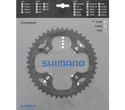 SHIMANO DEORE FC-M590 Plato, Unisex Adulto, Gris, 104 mm