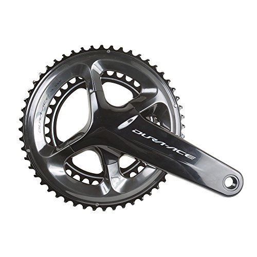 Shimano FC-R9100-P Dura Ace - Bielas de Carretera, 11 velocidades, 4 Brazos de engranajes, Negro, 172.5 mm