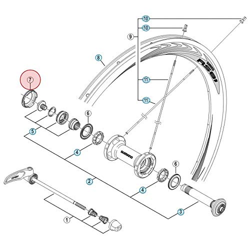 SHIMANO Linke STAUBKAPPE VR. F. HOHLACHSE WH-6800 Y-49108000