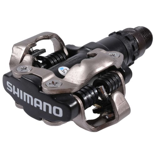 SHIMANO Pedales de MTB, M520, SPD, Negro + Calas, SPD, SM-SH51, sin Chapa (Juego)