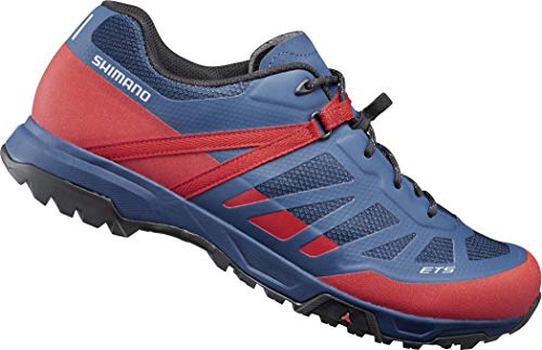 SHIMANO Zapatillas MTB ET500, Unisex Adulto, Rojo, 44 EU