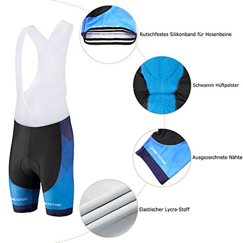 shine future Maillot Ciclismo Hombre,Mayot Bicicleta Hombre Ropa Ciclismo,Maillot Ciclismo Hombre Verano Maillot Ciclismo Traje Equipacion Ciclismo Hombre Verano (Azul, XL)