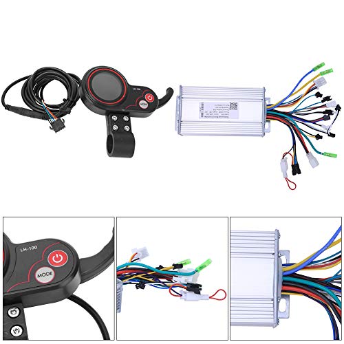 Shipenophy Controlador de Cambio de Pulgar LCD, Controlador Controlador de Scooter eléctrico automático Impermeable 36V 500W 2 en 1 para Bicicleta eléctrica